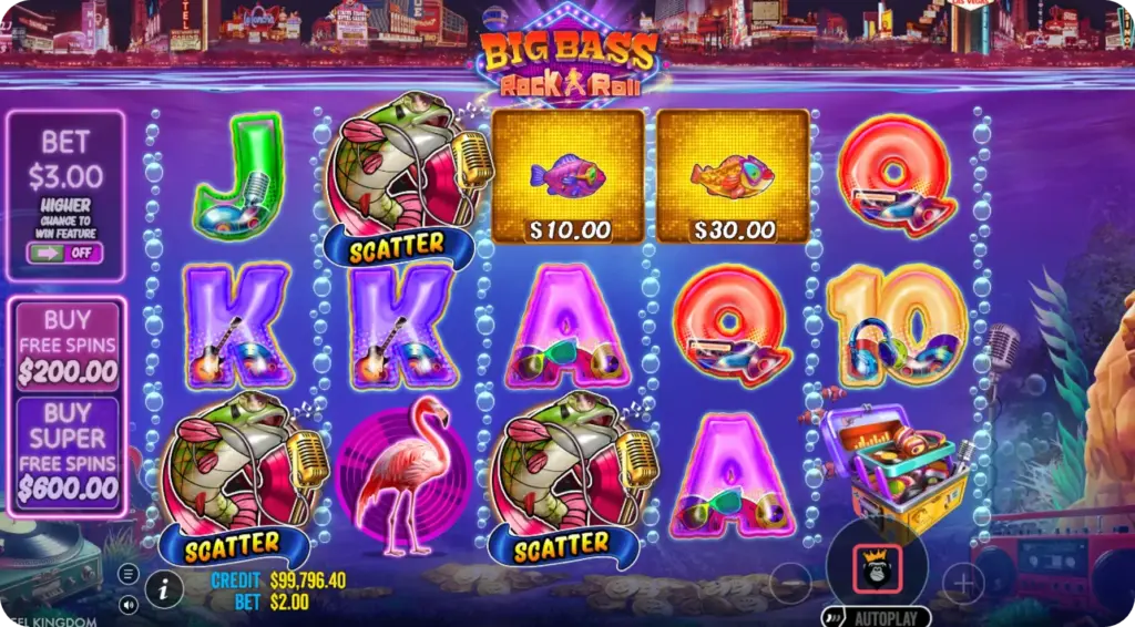 Big Bass Rock and Roll ante bet