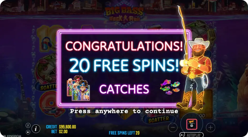 Big Bass Rock and Roll super free spins